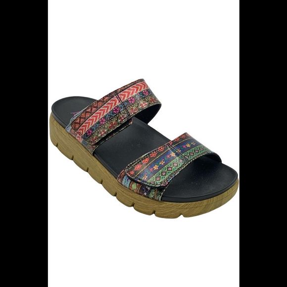 Alegria Two Band Slide Sandals Lena Pow Wow - Medium - Picture 2 of 5